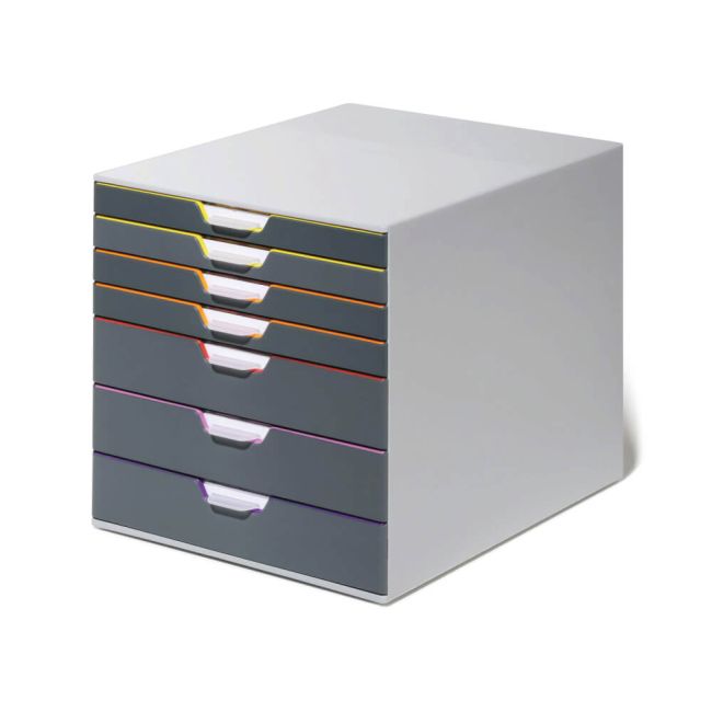 Durable Varicolor 7 Drawer Desktop Organiser Colour Coded A4+ 760727 image 3