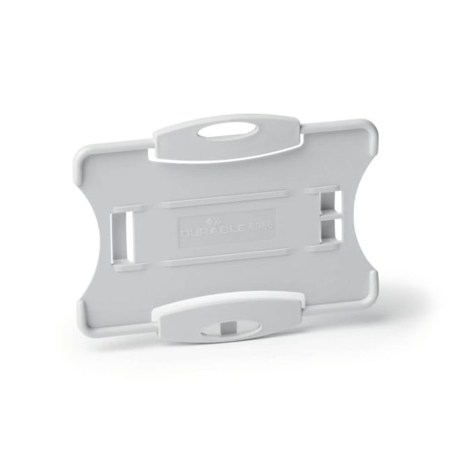 Durable Eco ID Card Holder For 1 Card Grey (Pack of 10) 898810 image 1