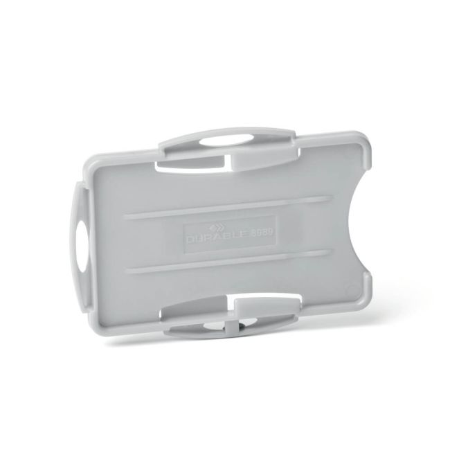 Durable Eco ID Holder For 2 Cards Grey (Pack of 10) 898910 image 1