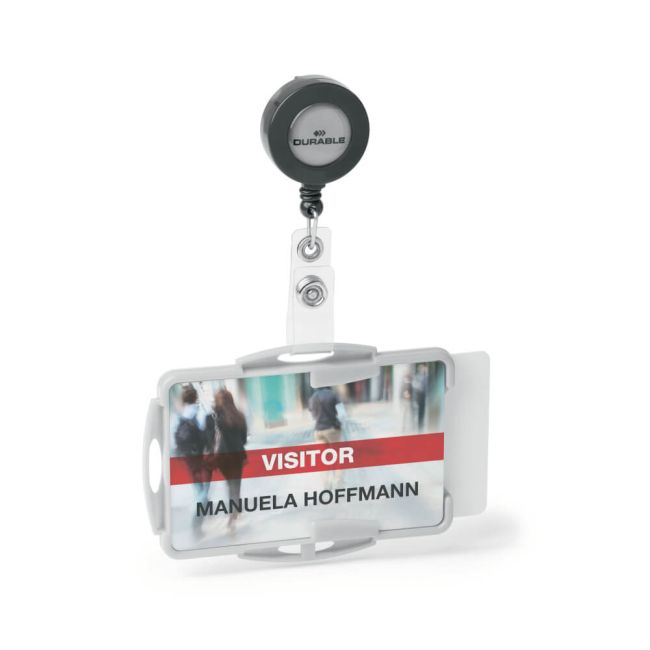 Durable Eco ID Holder For 2 Cards Grey (Pack of 10) 898910 image 2