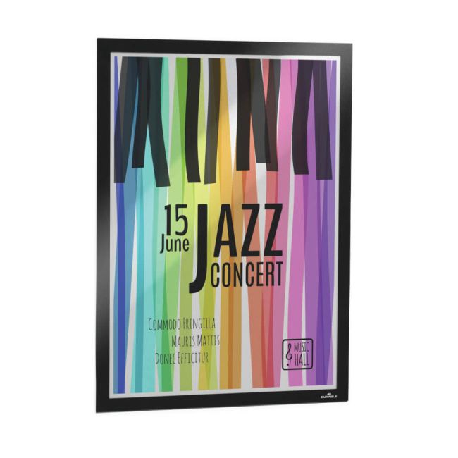 Durable Duraframe Poster Magnetic Signage Frame A2 Black 505301 image 2