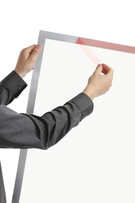 Durable Duraframe Poster Magnetic Signage Frame A1 Silver 505523 image 4