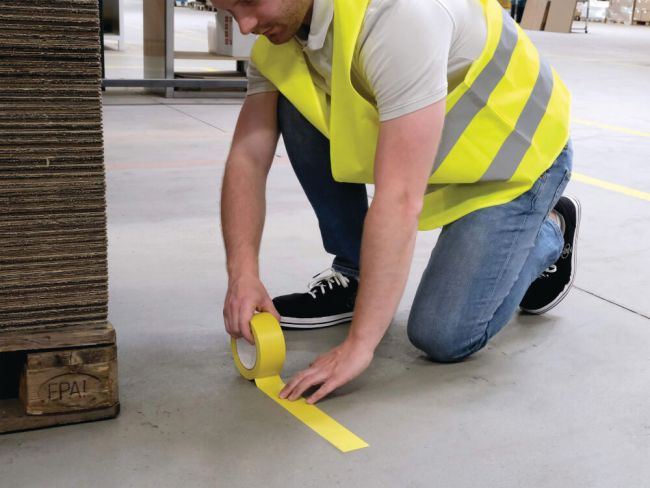 Durable Duraline Floor Marking Tape 50mm x 33m Yellow 104404 image 2