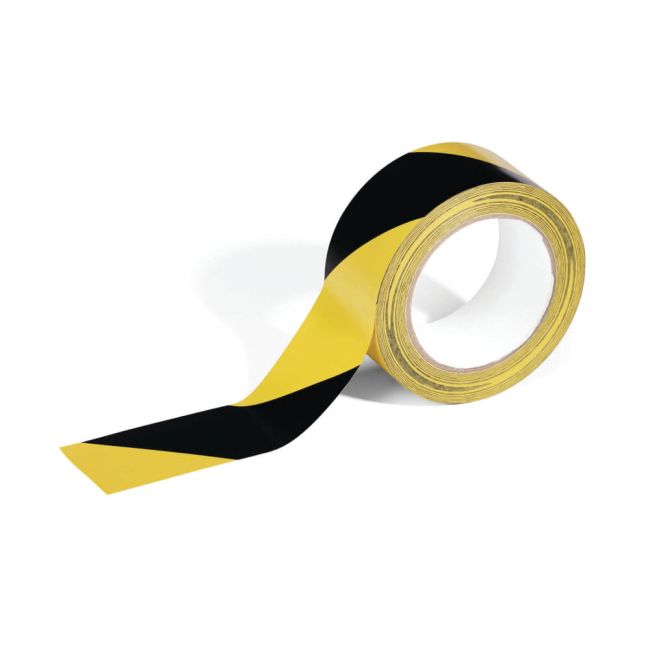 Durable Duraline Floor Marking Tape 50mm x 33m Yellow/Black 1044130 image 1