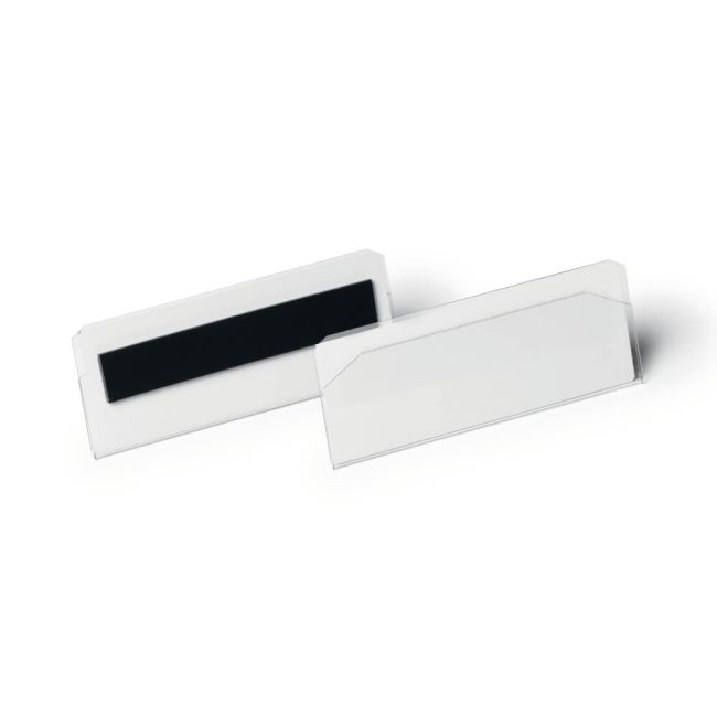 Durable Magnetic Document Pocket Hard Cover 100x38mm Transparent (Pack of 10) 119519 image 1