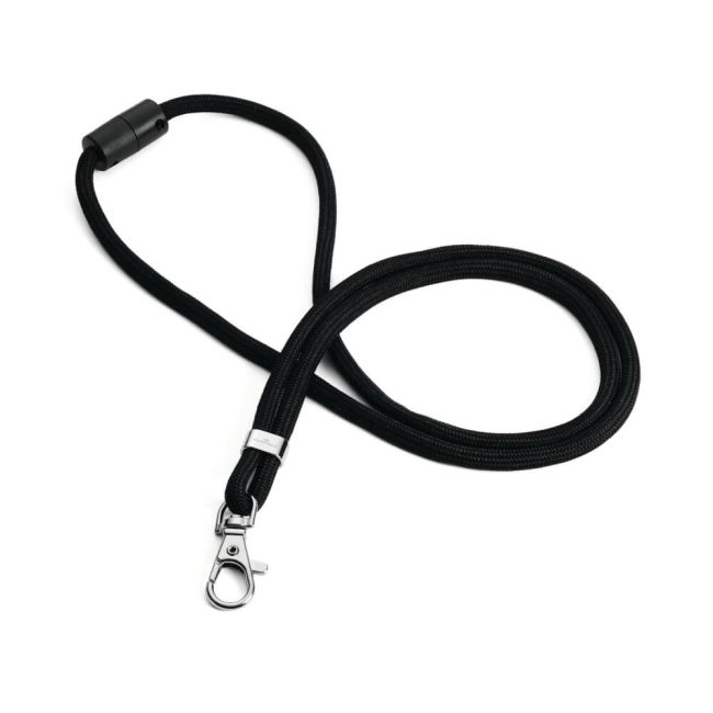 Durable Recycled Fabric Lanyard Black (Pack of 10) 824101 image 1