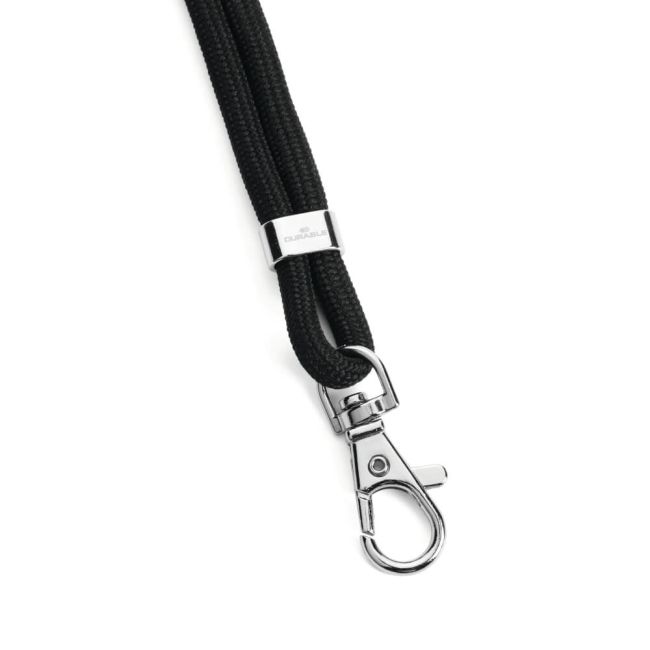 Durable Recycled Fabric Lanyard Black (Pack of 10) 824101 image 2