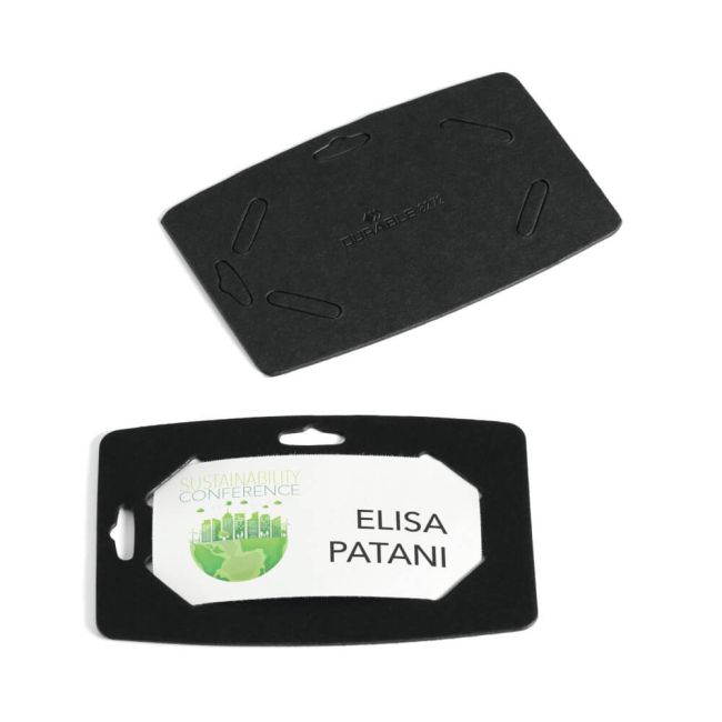 Durable Recycled Paper Name Badges with Inserts 40x75mm (Pack of 20) 827201 image 2