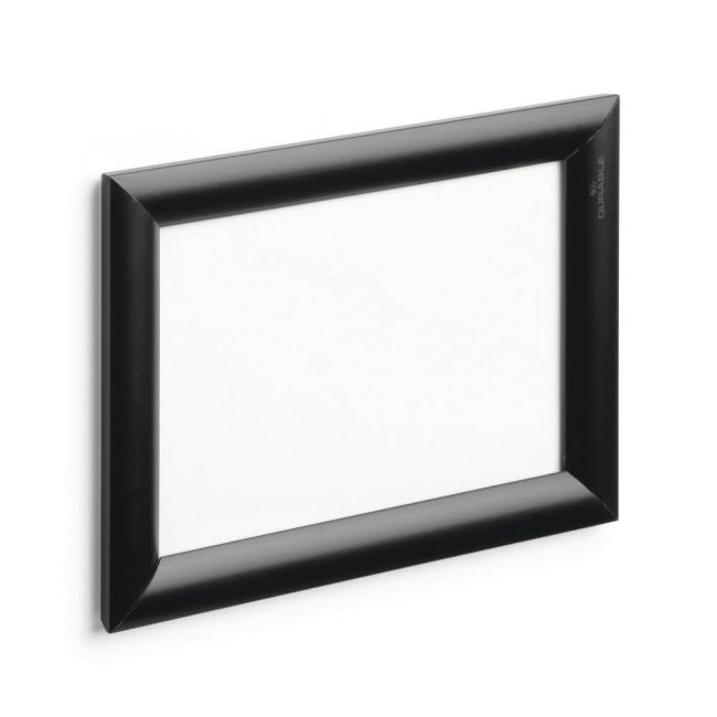 Durable Aluminium Snap Frame Notice Holder A5 Black 479501 image 2