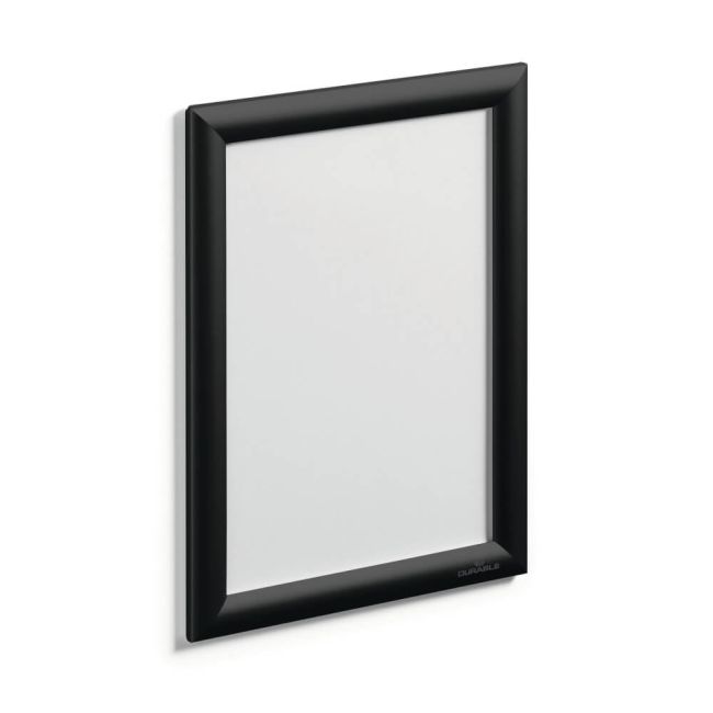 Durable Aluminium Snap Frame Notice Holder A4 Black 479601 image 1
