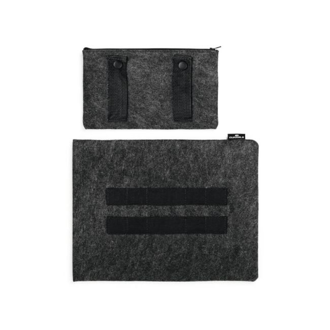 Durable Recycled Felt Protective Laptop Sleeve 13 Inch with Accessory Bag 507058 image 3