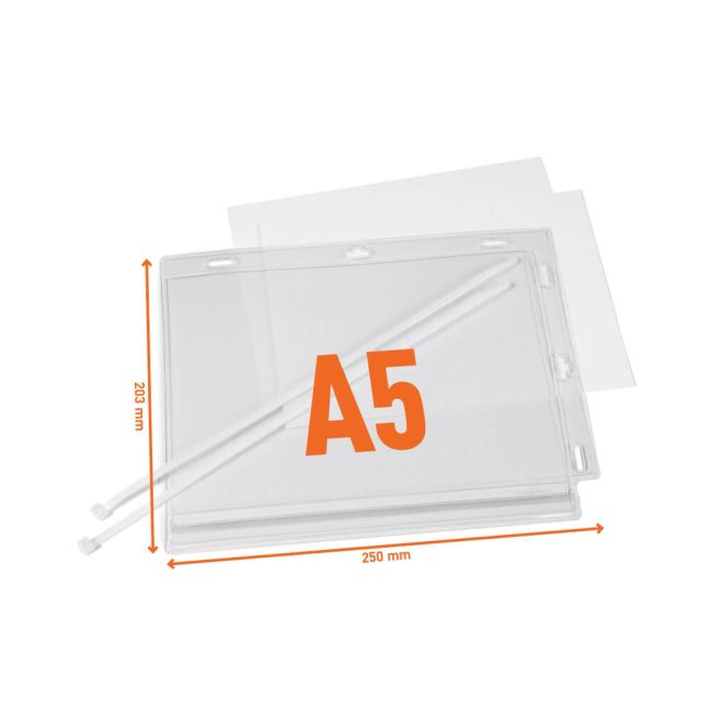 Durable Water Resistant Cable Tie Pockets A5 (Pack of 5) 505919 image 2