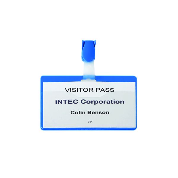 Durable Visitors Badge Blu 60 X 90mm image