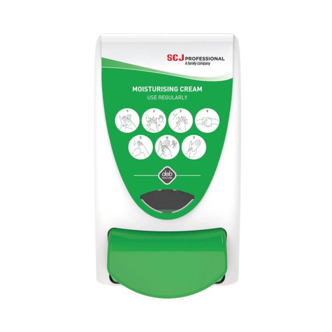 Deb Cutan Moisturising Cream Dispenser 1 Litre White/Green PROB01HCMC image 1