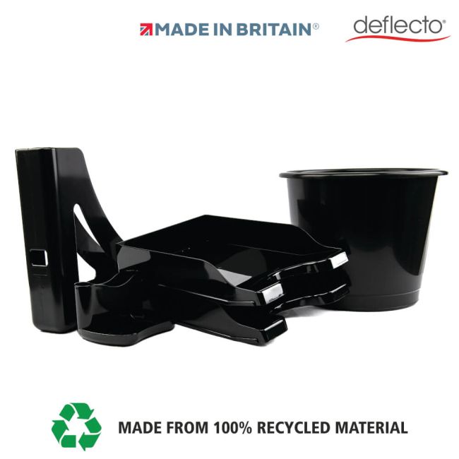 Deflecto Sustainable Desktop Starter Kit Black CP175RCBLK image 7