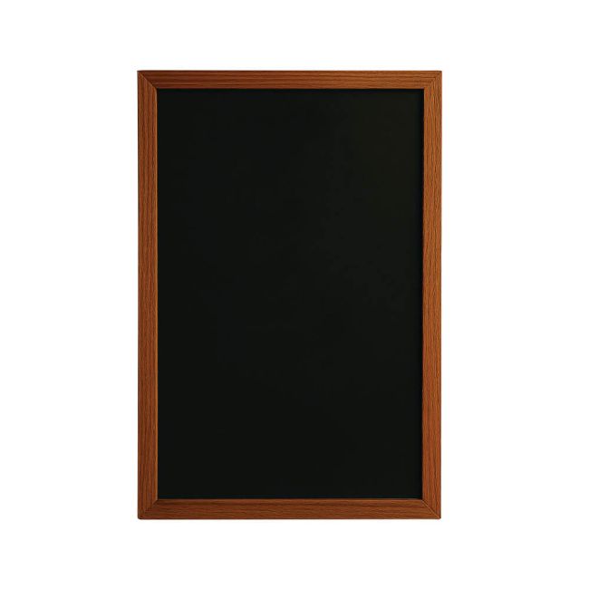 Deflecto Wall Mounted Chalkboard 300x400mm Teak WCB-30-40-TE image 2
