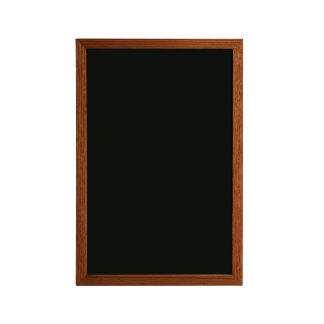 Deflecto Wall Mounted Chalkboard 600x800mm Teak WCB-60-80-TE image 2