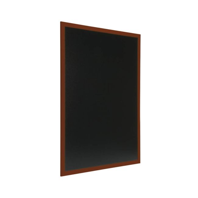 Deflecto Wall Mounted Chalkboard 600x800mm Teak WCB-60-80-TE image 3