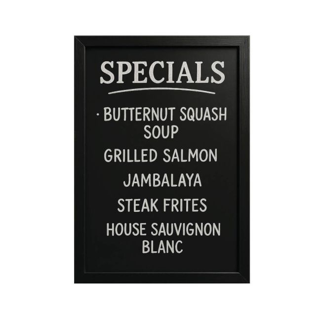 Deflecto Wall Mounted Chalkboard 400x600mm Black WCB-40-60-BLK image 1