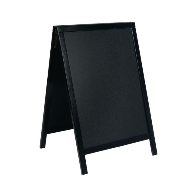 Deflecto Double Sided Pavement A Frame Chalkboard 850x545x560mm Black PACB-85-BLK image 2