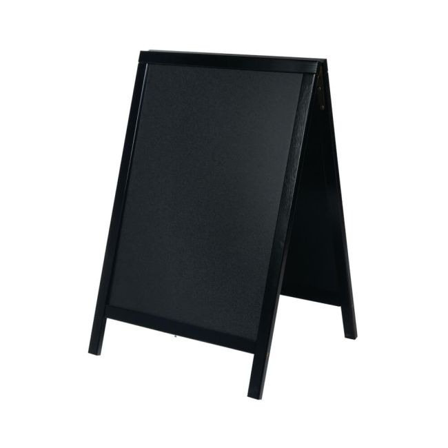 Deflecto Double Sided Pavement A Frame Chalkboard 850x545x560mm Black PACB-85-BLK image 3