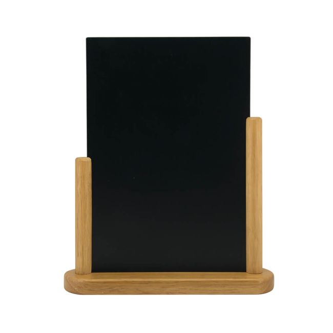 Deflecto Double Sided Large Countertop Chalkboard Information Display Teak TCB-LG-TE image 1