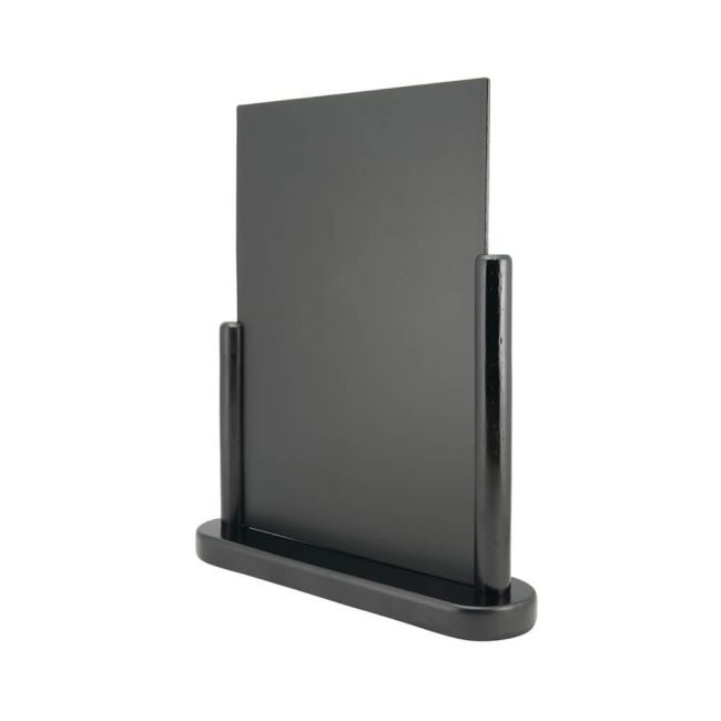 Deflecto Double Sided Small Countertop Chalkboard Information Display Black TCB-SM-BLK image 2