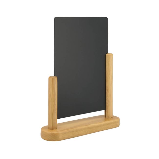 Deflecto Double Sided Small Countertop Chalkboard Information Display Teak TCB-SM-TE image 4