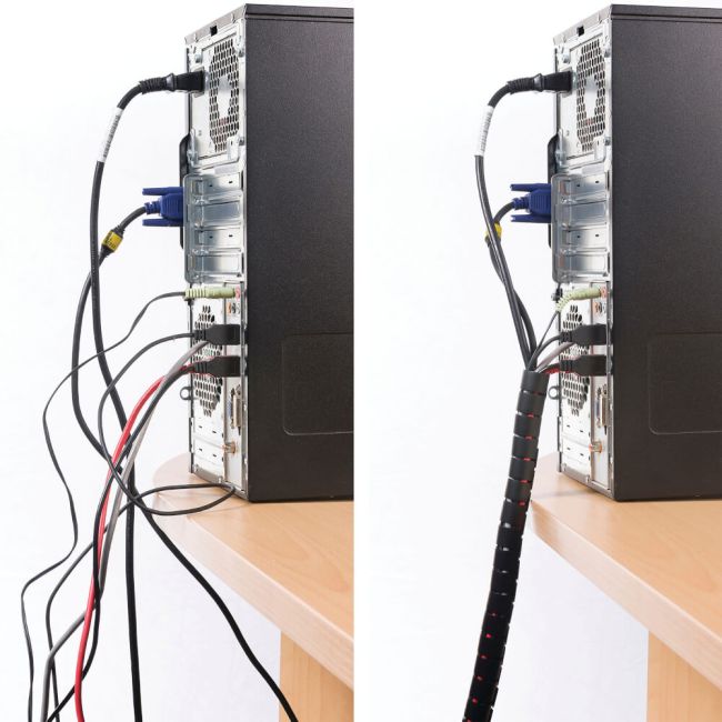 D-Line Cable Tidy Zipper 2.5m Length 25mm Black CZ252.5B image 4