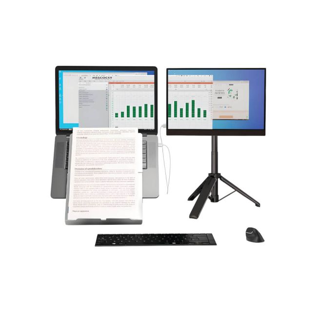 Standivarius X-Stand Portable Ergonomic Monitor/Tablet Stand ST-XSTDT-B image 2