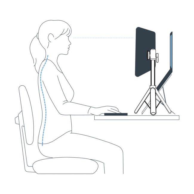 Standivarius X-Stand Portable Ergonomic Monitor/Tablet Stand ST-XSTDT-B image 4