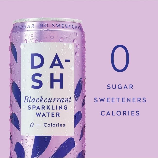 Dash Water Sparkling Water Blackcurrant 330ml Can (Pack of 12) DBL001 image 5