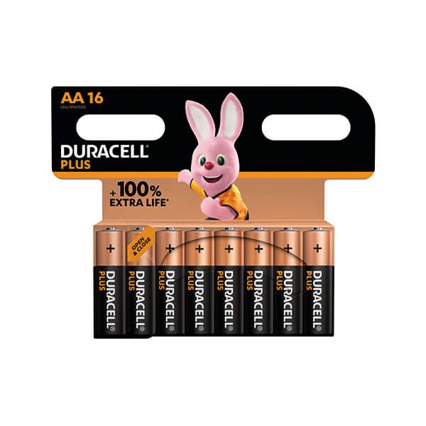 Duracell Plus AA Battery 100% Pk16 image