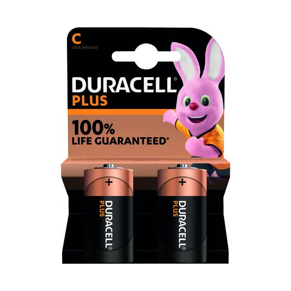 Duracell Plus C Battery Pk2 image
