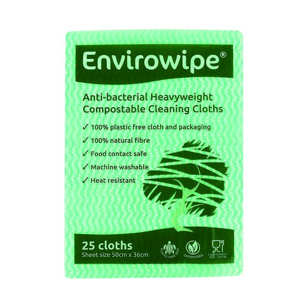 Envirowipe Folded Cloths Green Pk25 image