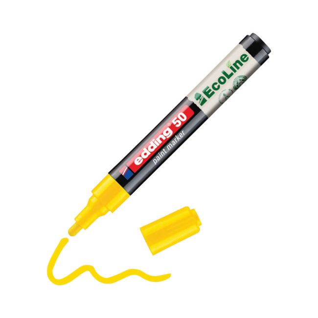 Edding E-50 Water-Based Paint Marker Medium Yellow (Pack of 10) 4-50-005/10 image 3