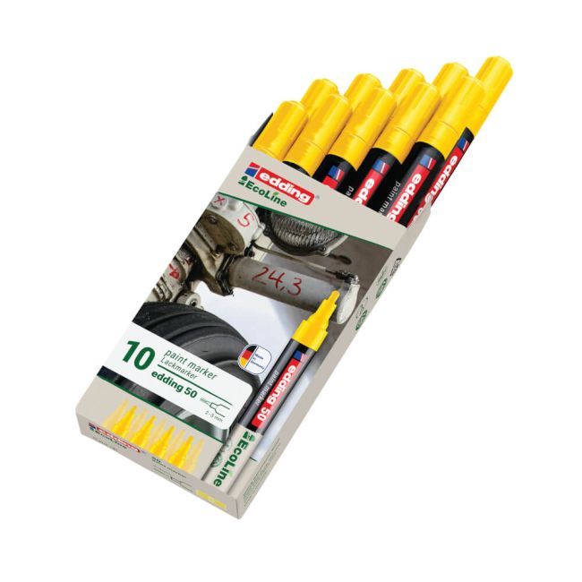 Edding E-50 Water-Based Paint Marker Medium Yellow (Pack of 10) 4-50-005/10 image 6