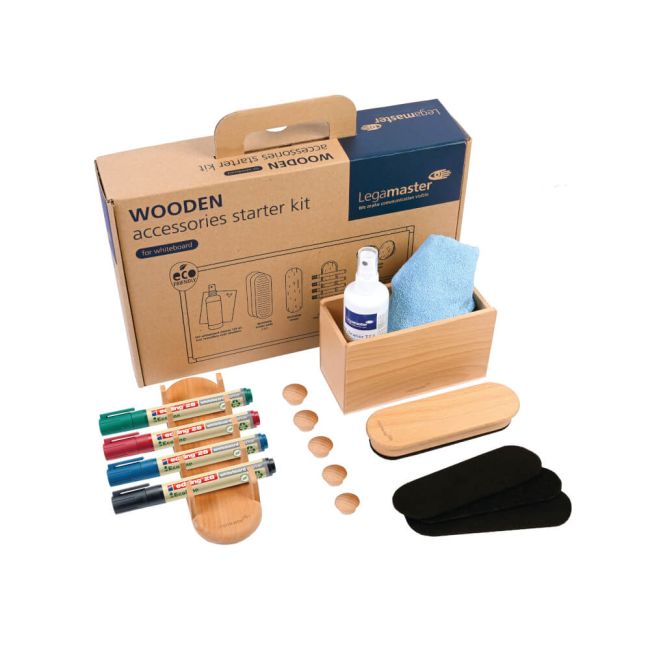 Legamaster Wooden Whiteboard Accessory Set 17-Piece 7-125600 image 1