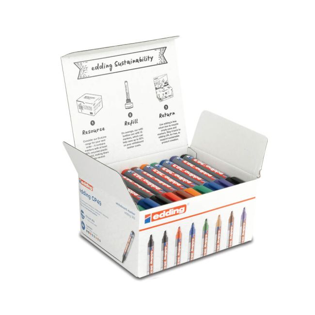 Edding Boardmarker 363 Whiteboard Markers Assorted (Pack of 50) 4-CP49 image 1