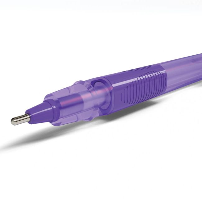 Swash Triangular Ballpoint Pens Rubber-Grip Purple (Pack of 40) + 3 Free Green BBT40PUR image 3