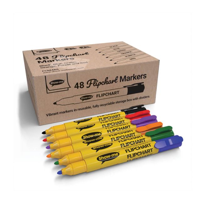 Show-me Flipchart Markers Assorted (Pack of 48) FCM48A image 3