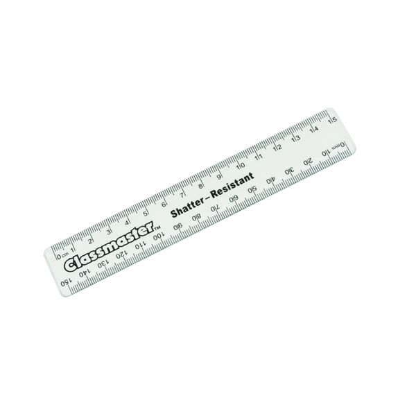 Classmaster Clear Ruler 15cm Pk100 image