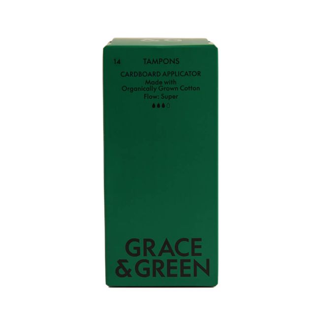 Grace and Green Organic Cotton Applicator Tampons Super (Pack of 14) GGOTAS008 image 1