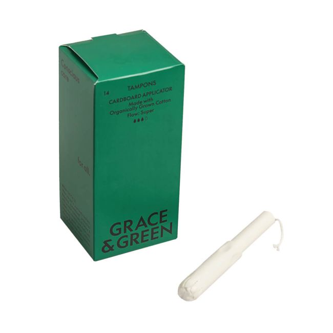Grace and Green Organic Cotton Applicator Tampons Super (Pack of 14) GGOTAS008 image 2