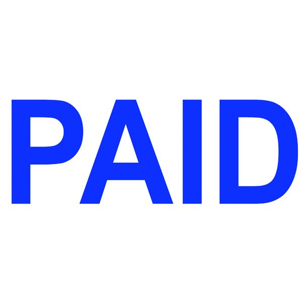 Colop Green Line Wrd Stamp Paid Blue image