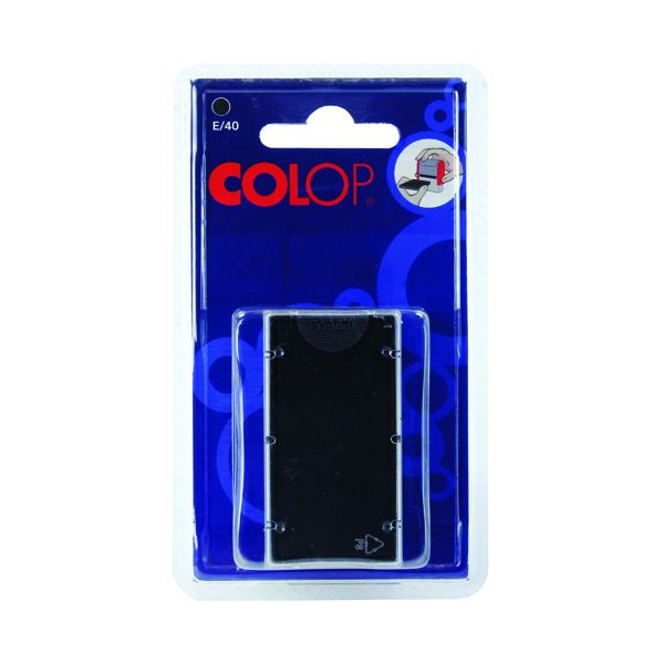 Colop E/40 Repl Pad Black E40BK Pk2 image