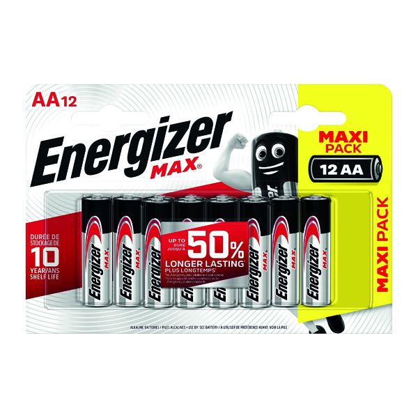 Energizer MAX E91 AA Batteries Pk12 image