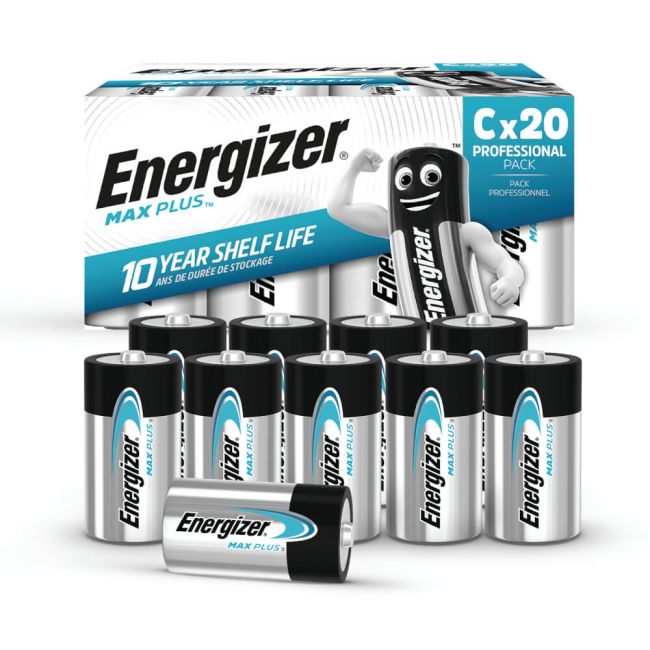 Energizer Max Plus C Alkaline Battery (Pack of 20) 423341 image 1