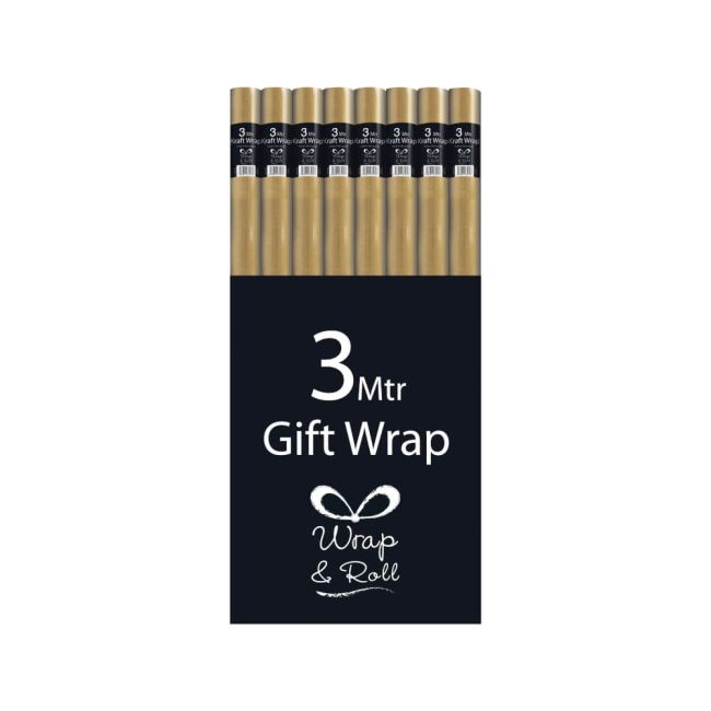 Eurowrap Plain Kraft Wrap 60gsm 700mm x 3m 32508-GWC image 2