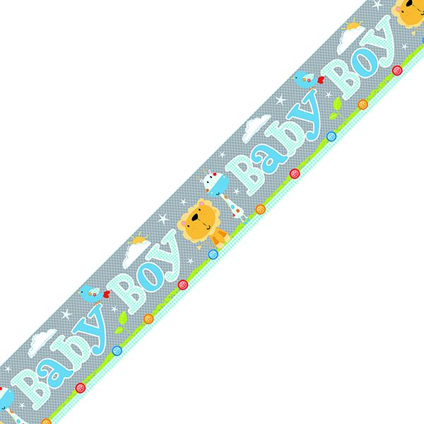 Baby Boy Banner Blue/Grey Pack 6 image